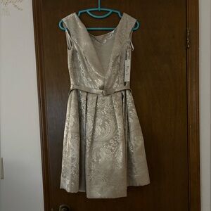 Eliza J. Gold Brocade Dress